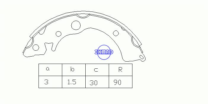 HONDA CIVIC III Hatchback III Saloon CRX I III ROVER 200 Sapatas de freio a tambor FMSI: 1379-S546 OEM: 43153-SB2-003 FSB204 MK5518 GS6210, OK-BS087
